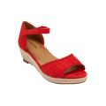 Wide Width Women's The Charlie Espadrille by Comfortview in Red (Size 9 1/2 W)
