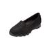 Wide Width Women's The Pax Flat by Comfortview in Black (Size 9 W)