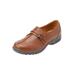 Extra Wide Width Women's The Natalia Slip-On Flat by Comfortview in Brown (Size 8 WW)