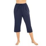 Plus Size Women's Taslon® Cover Up Capri Pant by Swim 365 in Navy (Size 38/40)