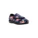 Women's Cush N Foot Flat by Propet in Navy Blossom (Size 12 M)