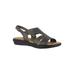 Extra Wide Width Women's Bolt Sandals by Easy Street® in Pewter (Size 7 WW)