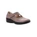 Wide Width Women's Golda Mary Jane Flat by Propet in Grey (Size 11 W)