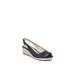 Women's Socialite Wedge Sandal by LifeStride in Navy (Size 8 1/2 M)