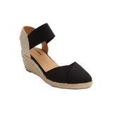 Extra Wide Width Women's The Abra Espadrille by Comfortview in Black (Size 10 WW)