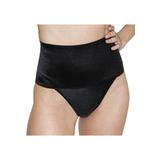Plus Size Women's Soft Shaping Wide Band Thong by Rago in Black (Size XL)