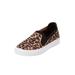 Wide Width Women's The Alena Slip On Sneaker by Comfortview in Animal (Size 9 W)