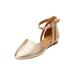 Extra Wide Width Women's The Paris Flat by Comfortview in Gold (Size 9 WW)