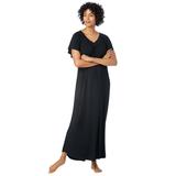 Plus Size Women's Lace Knit Gown by Dreams & Co. in Black (Size 18/20)