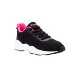 Wide Width Women's Stability Strive Walking Shoe Sneaker by Propet in Black Hot Pink (Size 7 1/2 W)