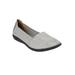 Extra Wide Width Women's The Bethany Slip On Flat by Comfortview in Pewter (Size 12 WW)