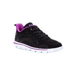 Wide Width Women's Travelactiv Axial Walking Shoe Sneaker by Propet in Black Purple (Size 11 W)