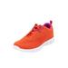 Extra Wide Width Women's CV Sport Eddie Sneaker by Comfortview in Vibrant Papaya (Size 7 1/2 WW)
