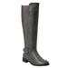 Wide Width Women's The Milan Wide Calf Boot by Comfortview in Grey (Size 8 W)