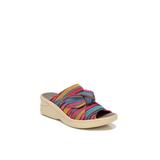 Women's Smile Sandals by BZees in Raspberry Mimosa Stripe (Size 8 M)