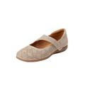 Extra Wide Width Women's The Ezra Flat by Comfortview in Oyster Pearl (Size 8 1/2 WW)