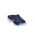 Extra Wide Width Women's The Tracie Slip On Mule by Easy Spirit in Dark Blue (Size 8 1/2 WW)