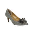 Wide Width Women's Tacith Pump by J. Renee in Pewter Dance Glitter (Size 12 W)