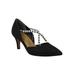 Women's Zayna Pump by J. Renee in Black Glitter (Size 7 M)