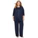 Plus Size Women's 3-Piece Lace Gala Pant Suit by Catherines in Mariner Navy (Size 22 W)