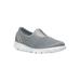 Wide Width Women's Travelactiv Slip On by Propet in Silver (Size 9 1/2 W)