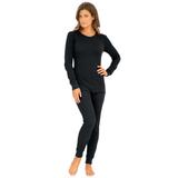 Plus Size Women's Thermal Crewneck Long-Sleeve Top by Comfort Choice in Black (Size 2X) Long Underwear Top