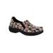 Wide Width Women's Bind Slip-Ons by Easy Works by Easy Street® in Skull Patent Pattern (Size 8 W)