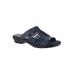 Wide Width Women's Nola Sandals by Easy Street® in Navy (Size 7 1/2 W)