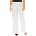 Plus Size Women's Wide-Leg Bend Over® Pant by Roaman's in White (Size 22 W)