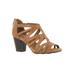 Wide Width Women's Amaze Sandal by Easy Street® in Cognac (Size 7 W)