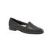 Extra Wide Width Women's Liz Tumbled Flats by Trotters® in Black (Size 7 1/2 WW)