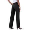 Plus Size Women's Classic Bend Over® Pant by Roaman's in Black (Size 26 W) Pull On Slacks