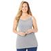 Plus Size Women's Suprema® Cami With Lace by Catherines in Heather Grey (Size 2X)
