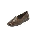 Wide Width Women's The Leisa Slip On Flat by Comfortview in Brown (Size 10 1/2 W)