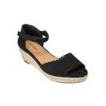 Wide Width Women's The Charlie Espadrille by Comfortview in Black (Size 11 W)