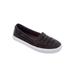 Wide Width Women's The Analia Slip-On Sneaker by Comfortview in Black (Size 9 W)