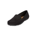 Wide Width Women's The Milena Slip On Flat by Comfortview in Black (Size 9 W)