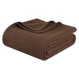 Haus & Home Arianna Throw in Chocolate, Cotton in White | 68 W in | Wayfair BLANKET_DIA TW CH