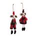 The Holiday Aisle® 2 Piece Buffalo Check Mouse Hanging Figurine Ornament Set Fabric in Red | 2 H x 2.5 W x 6.5 D in | Wayfair