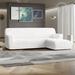 PAULATO by GA.I.CO. Microfibra Collection Stretch Sectional Sofa Slipcover - Easy to Clean & Durable (Right Chaise) | Wayfair microfibraLR-white12