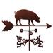 August Grove® Aleem Pig Hog Piggy Weathervane Metal/Steel in Brown/Gray | 30 H x 21 W x 15.5 D in | Wayfair 7329CBC53457419A9E14C3A2200718E5