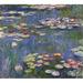 Vault W Artwork Canvas Water Lilies by Claude Monet - Wrapped Canvas Painting Print Canvas, Glass in Blue/Green | 16 H x 16 W x 1.5 D in | Wayfair