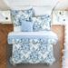 Winston Porter Doucoure Reversible Comforter Set Microfiber in Blue/White | King Comforter + 7 Additional Pieces | Wayfair