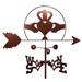 Gracie Oaks Siannah Claddagh Irish Celtic Irish Weathervane Metal/Steel in Brown/Gray | 30 H x 21 W x 15.5 D in | Wayfair