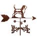 Millwood Pines Vanille Beagle Dog Weathervane Metal/Steel in Brown/Gray | 30 H x 21 W x 15.5 D in | Wayfair 6A47EEFB242F4103A562369B06EE2737