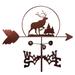 August Grove® Aletra Elk Wildlife Caribou Weathervane Metal/Steel in Brown/Gray | 30 H x 21 W x 15.5 D in | Wayfair