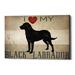 Winston Porter Labrador Love I by Ryan Fowler - Wrapped Canvas Graphic Art Print Metal in Black/Red | 40 H x 60 W x 1.5 D in | Wayfair