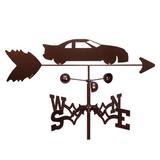 Williston Forge Fiza Stock Race Car Nascar Racing Weathervane Metal/Steel in Brown/Gray | 30 H x 21 W x 15.5 D in | Wayfair