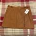 Free People Skirts | Free People Leather Skirt | Color: Tan | Size: 10