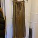 Zara Skirts | Gold Pleated Maxi Skirt | Color: Gold | Size: Xs
